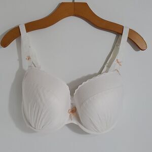 Marks & Spencer White Lace Full Cup Underwire Bra Size 32E